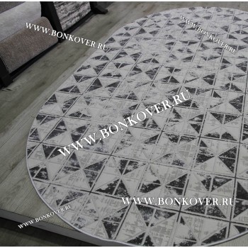 Ковер в гостиную дизайн 20 Серый Овал