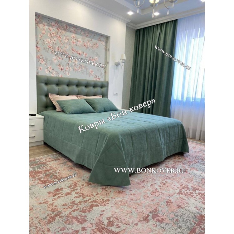 Современный Турецкий Ковер Дизайн 30672 Розовый С Серым