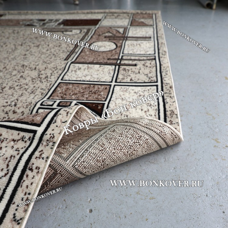 Ковер Лайт Карпет Дизайн 30407 Бежево-Коричневый